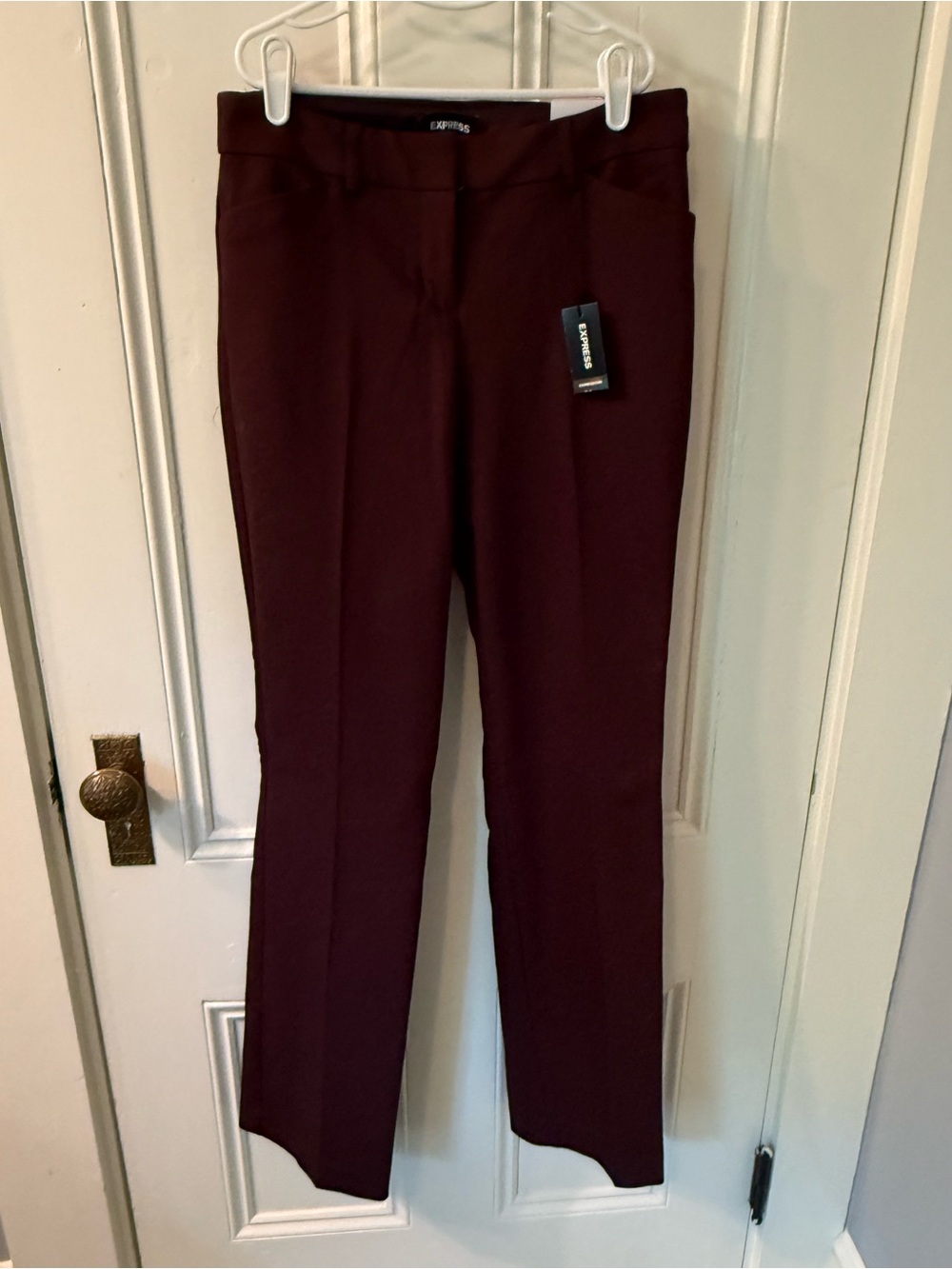 NEW Express Women's Brown/Mauve Editor Barely Boot Low Rise Dress Pants 2R